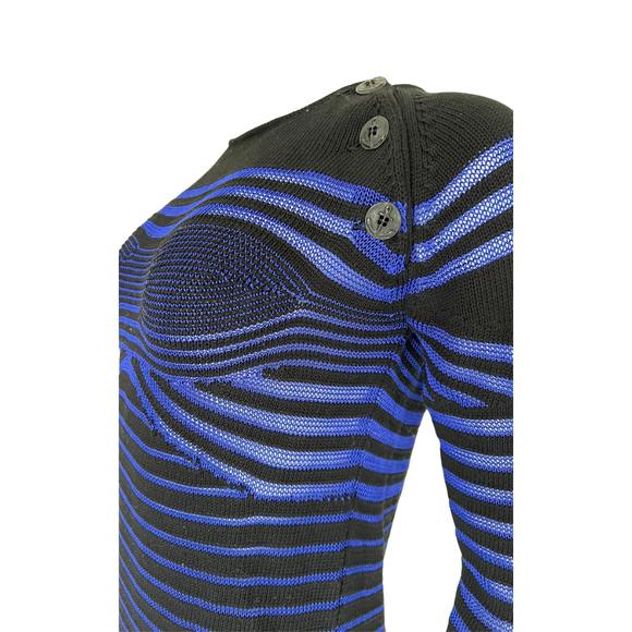 Jean Paul Gaultier - Cyber Baba Optical Stripe Sailor Sweater - S